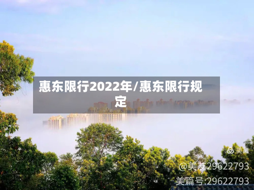 惠东限行2022年/惠东限行规定