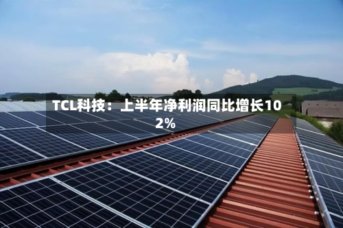 TCL科技：上半年净利润同比增长102%