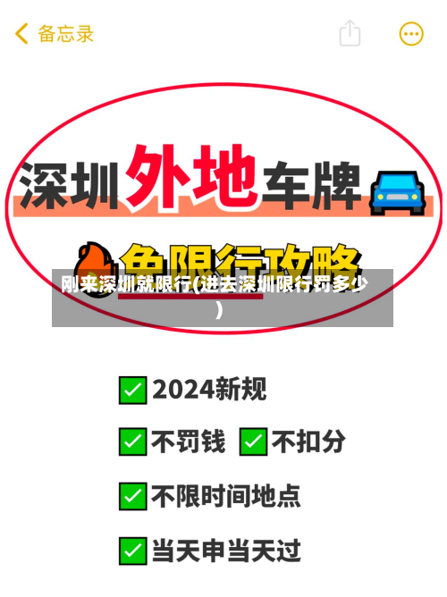 刚来深圳就限行(进去深圳限行罚多少)-第3张图片