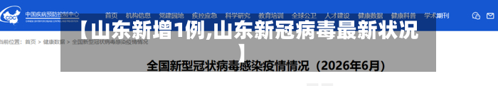 【山东新增1例,山东新冠病毒最新状况】