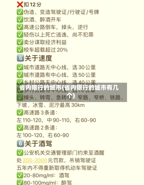 省内限行的城市(省内限行的城市有几个)