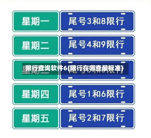 限行查询软件6(限行在哪查最标准)