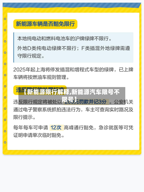 【新能源限行解释,新能源汽车限号不限号】